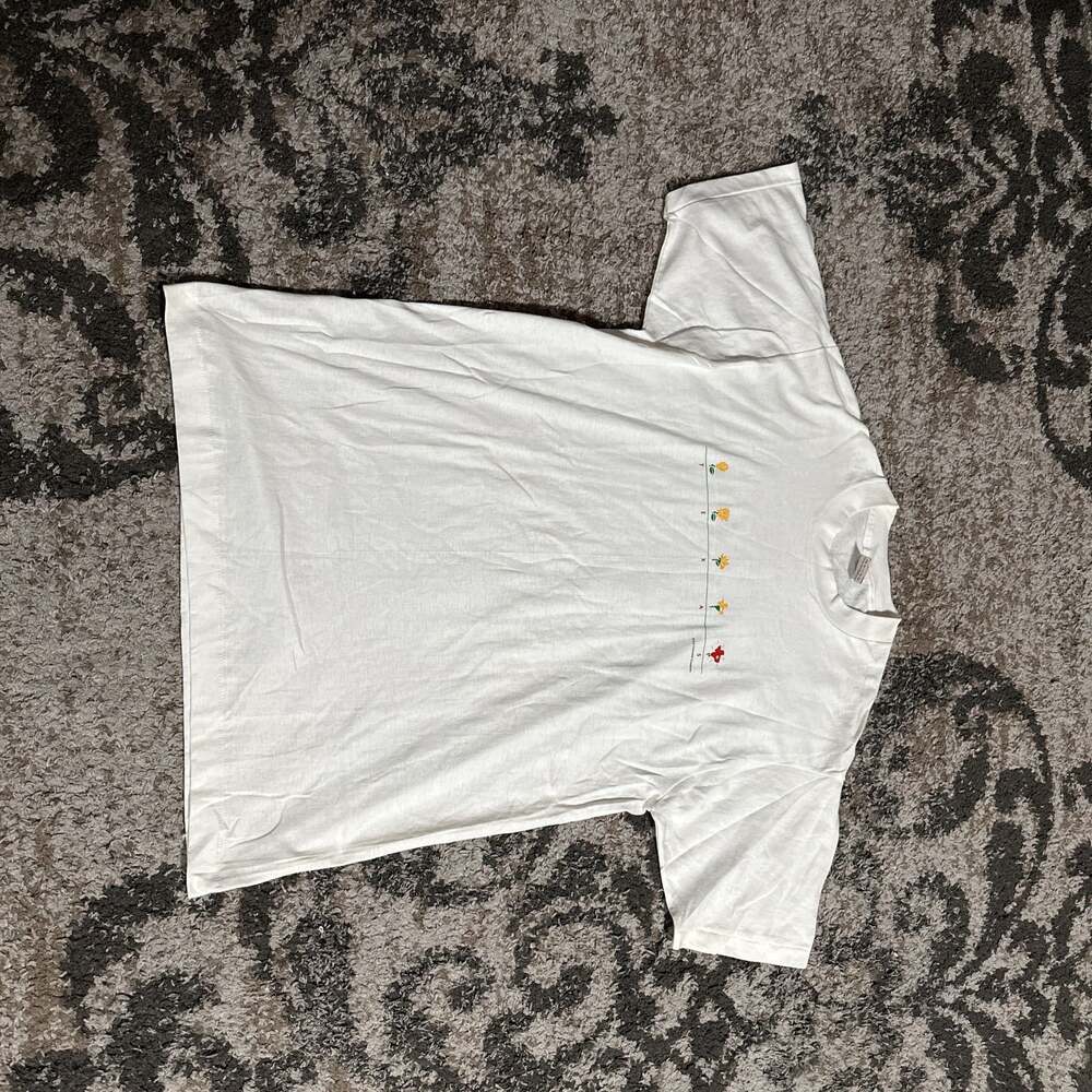 Vintage Hanes Beefy-T "TEXAS" Floral Graphic White T-Shirt Size XL single stitch